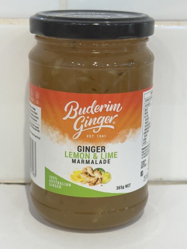 BUDERIM - Ginger Lemon/Lime Marmalade 365g Jar, Each