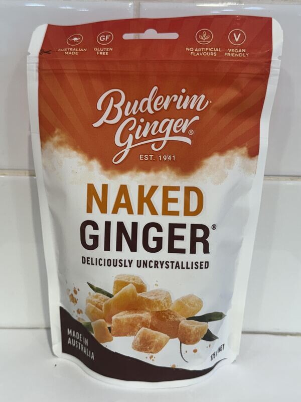 BUDERIM - Naked Ginger 175g packet, Each