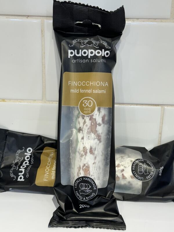 PUOPOLO - Finocchiona 200g Mild Fennel Whole Salami, Each
