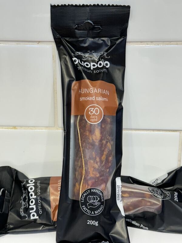 PUOPOLO - Hungarian 200g Smoked Whole Salami, Each