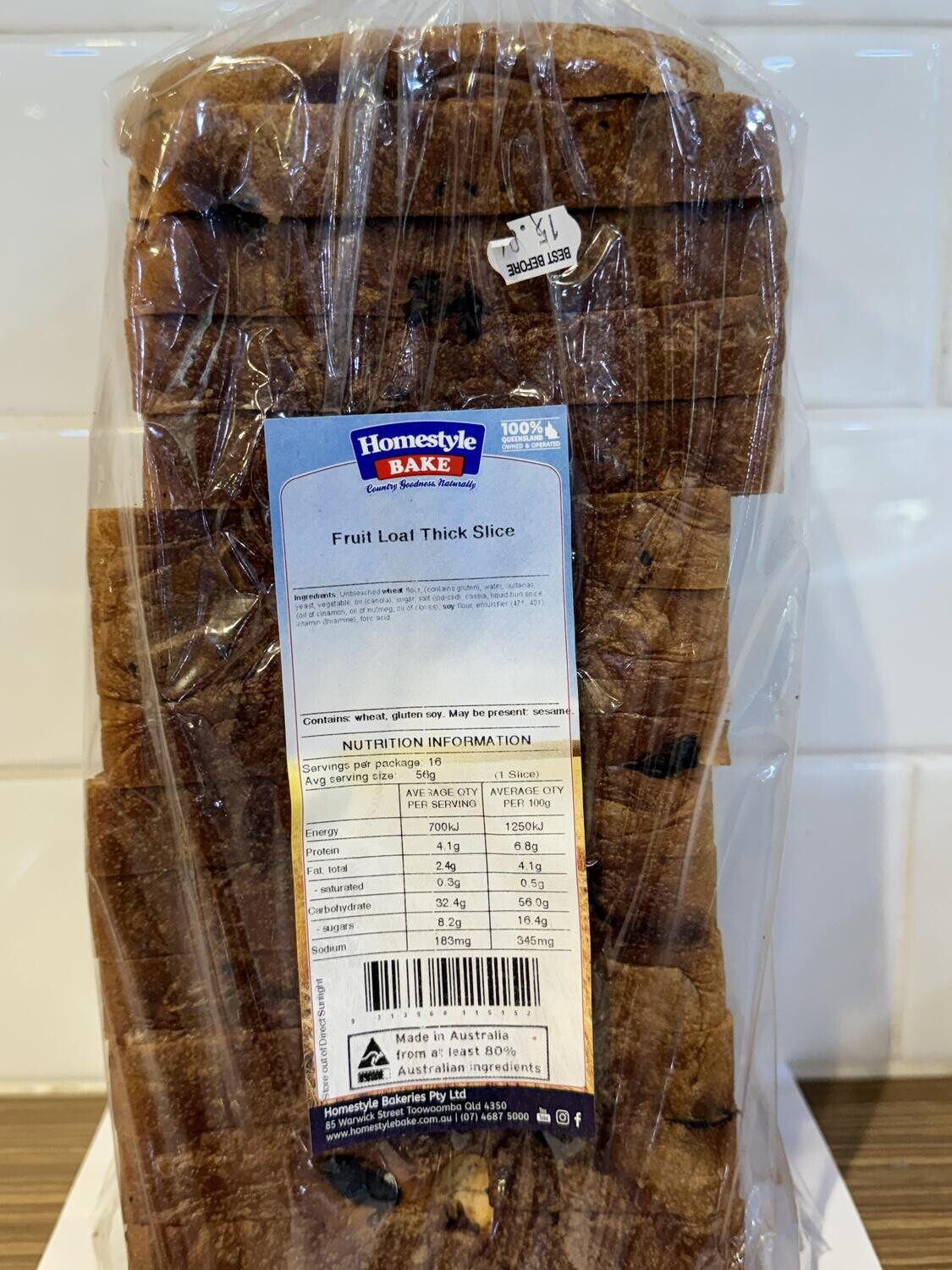 Toowoomba Bake Fruit Loaf