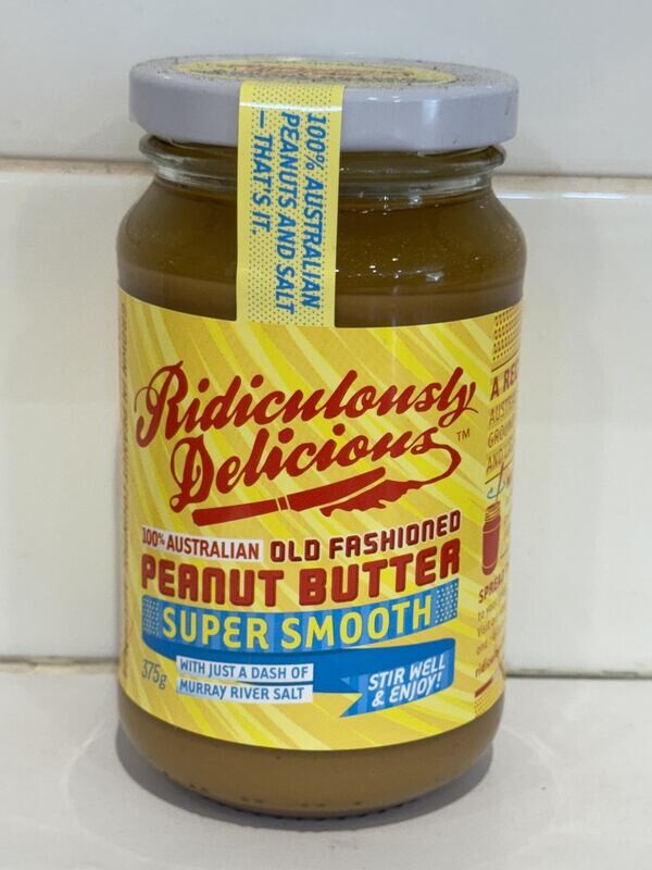 Ridiculously Delicious - 375 gm Super Smooth Peanut Butter, Each