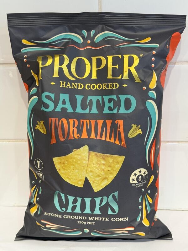 PROPER - Salted Tortilla Chips 150gm, Each