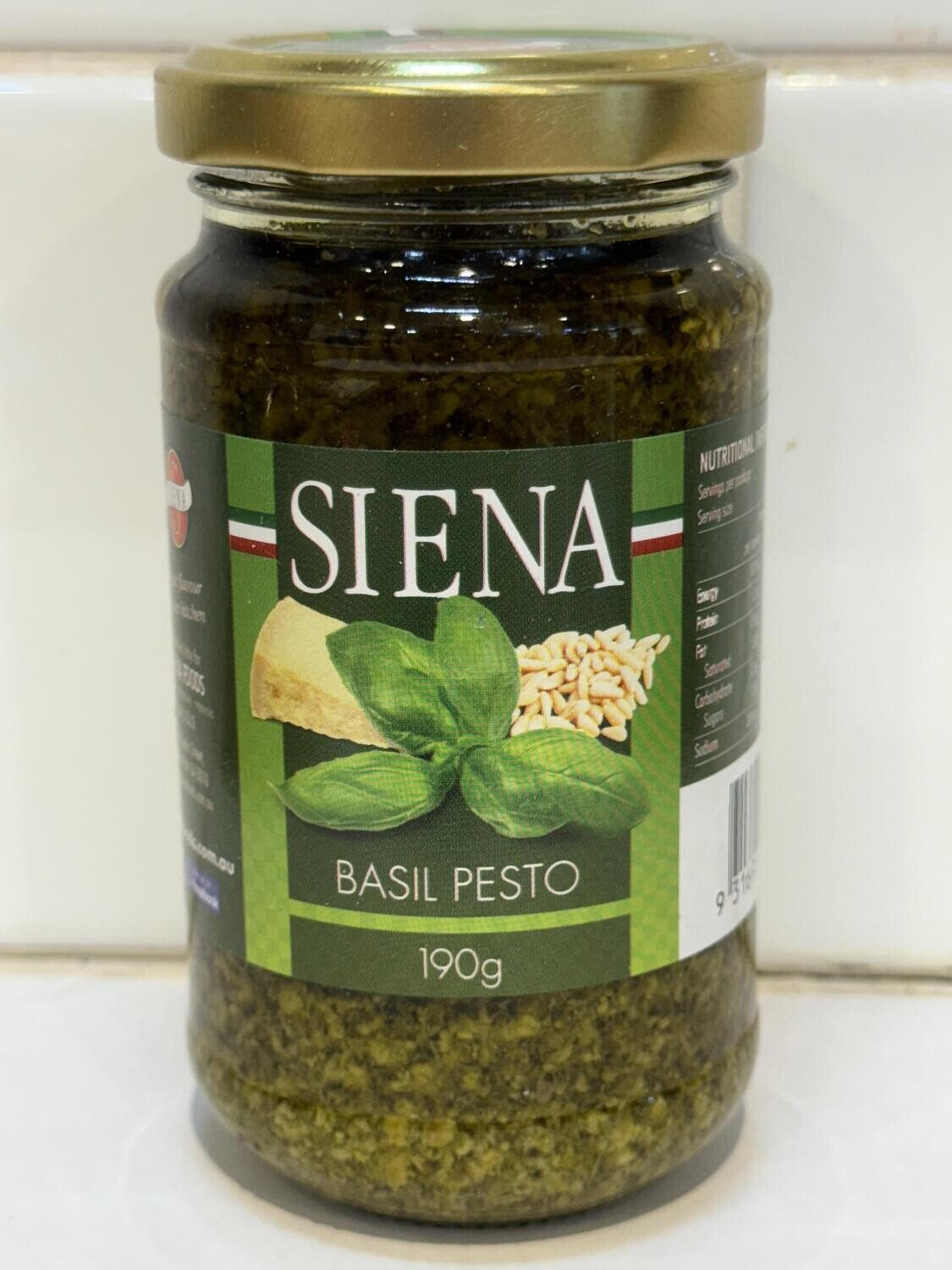 Siena - Basil Pesto 190gm, Each