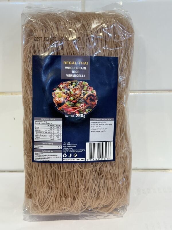 REGAL THAI - Wholegrain Rice Vermicelli 250gm, Each