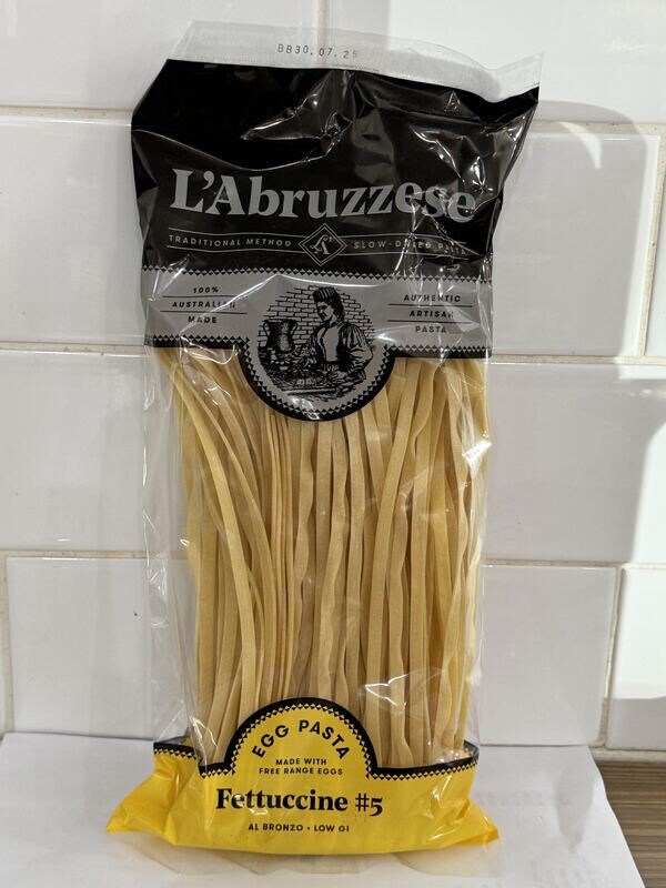 L&#39;ABRUZZESE - Fettuccine #5 Egg Pasta 375gm packet, Each