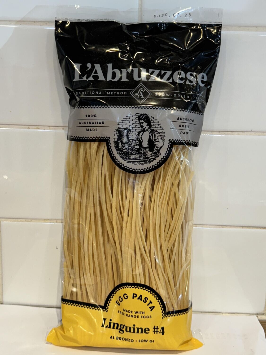 L&#39;ABRUZZESE - Linguine #4 Egg Pasta 375G packet, Each