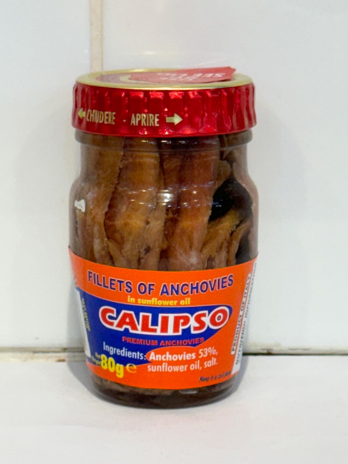 CALYPSO - Anchovy Fillets 80G Jar, Each