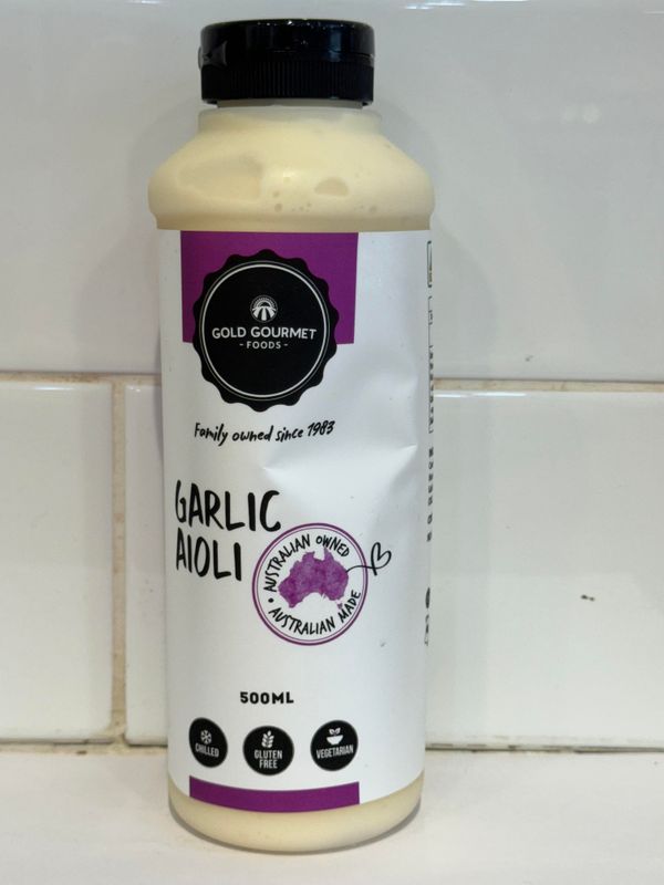 GOLD GOURMET FOODS - Garlic Aioli 500ml, Each