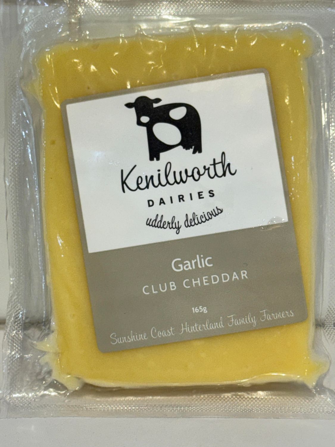 KENILWORTH DAIRIES -  Garlic Cheese 165G block, Each