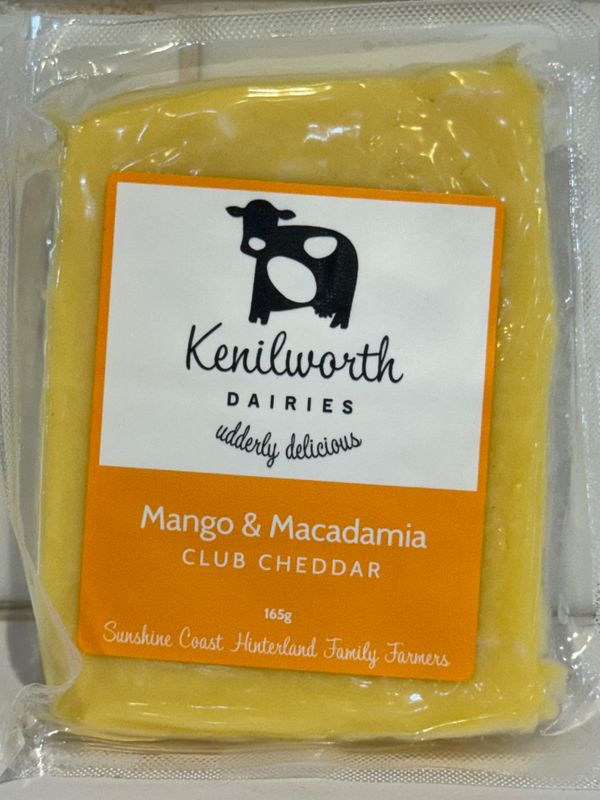 KENILWORTH DAIRIES - Mango &amp; Macadamia Cheese 165G block, Each