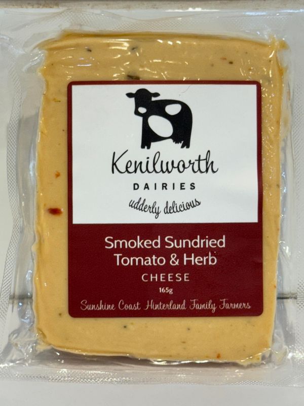 KENILWORTH DAIRIES - Smoked Sundried Tomato &amp; Herb Cheese 165G block, Each