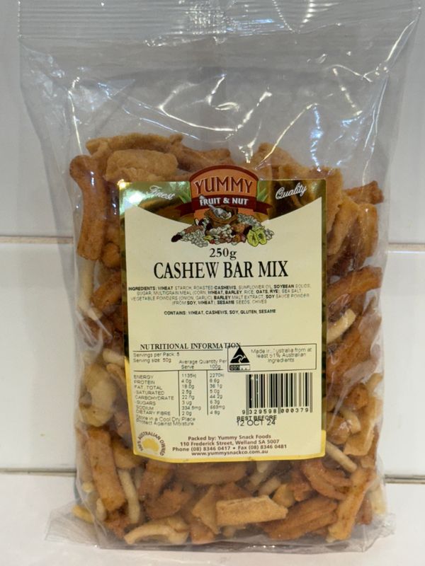 YUMMY SNACKS - 250g Cashew Bar Mix
