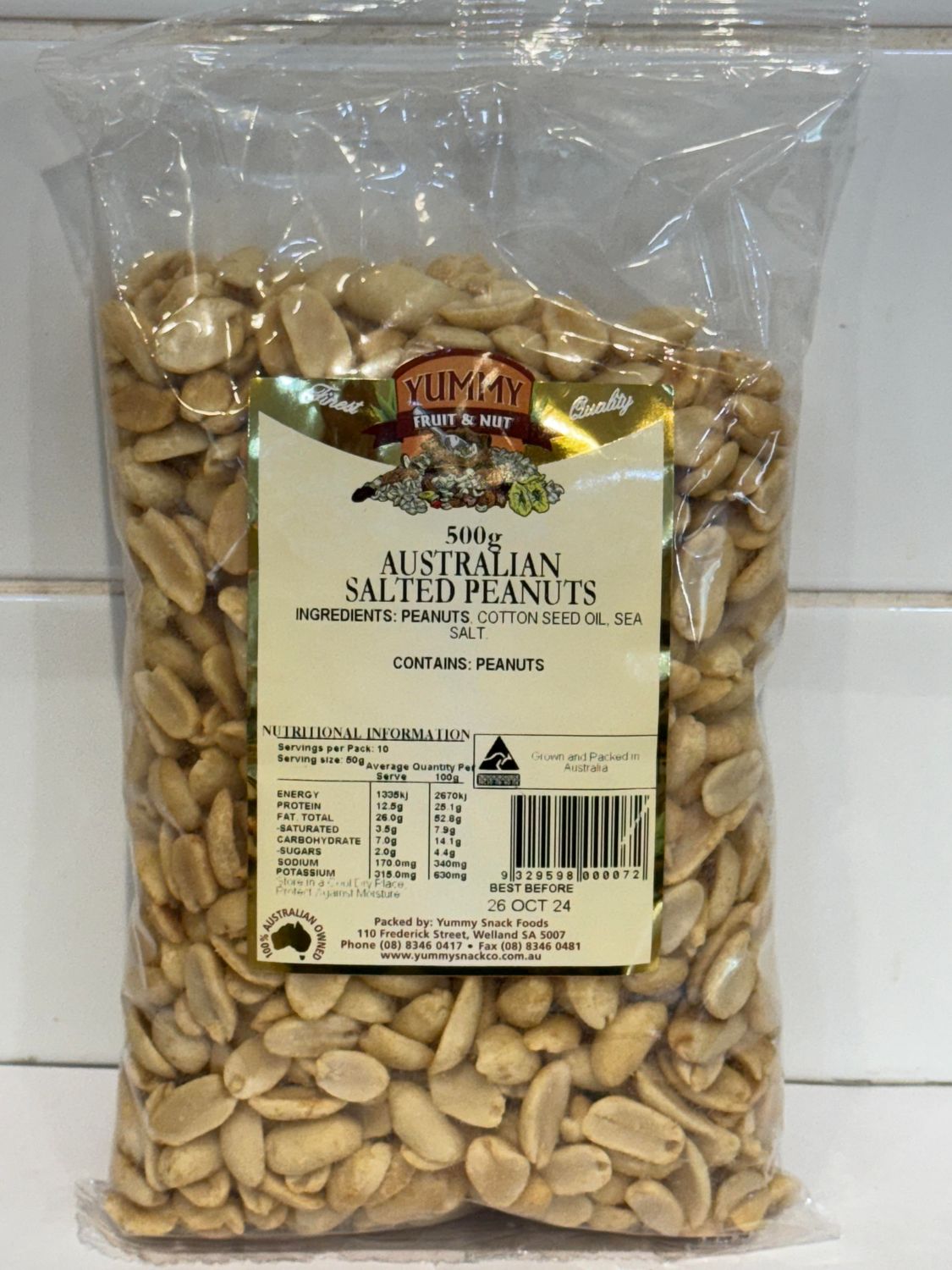 YUMMY SNACKS  - 500g Australian Salted Peanuts