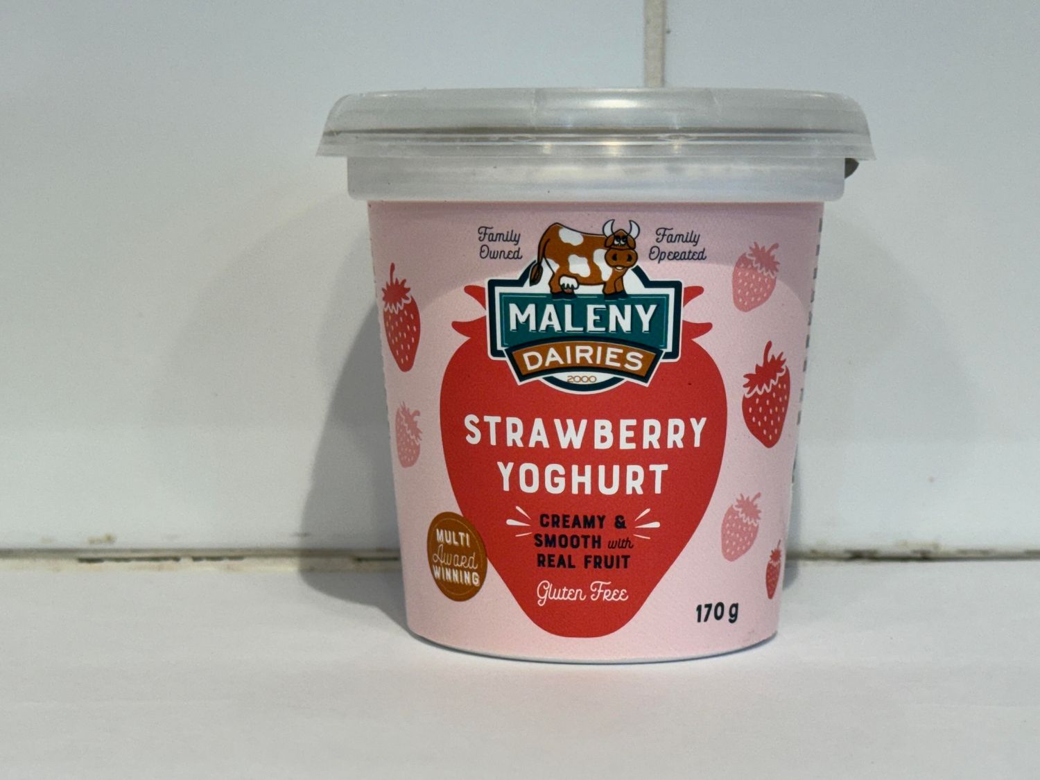 MALENY DAIRIES - Strawberry Yoghurt 170g tub, Each