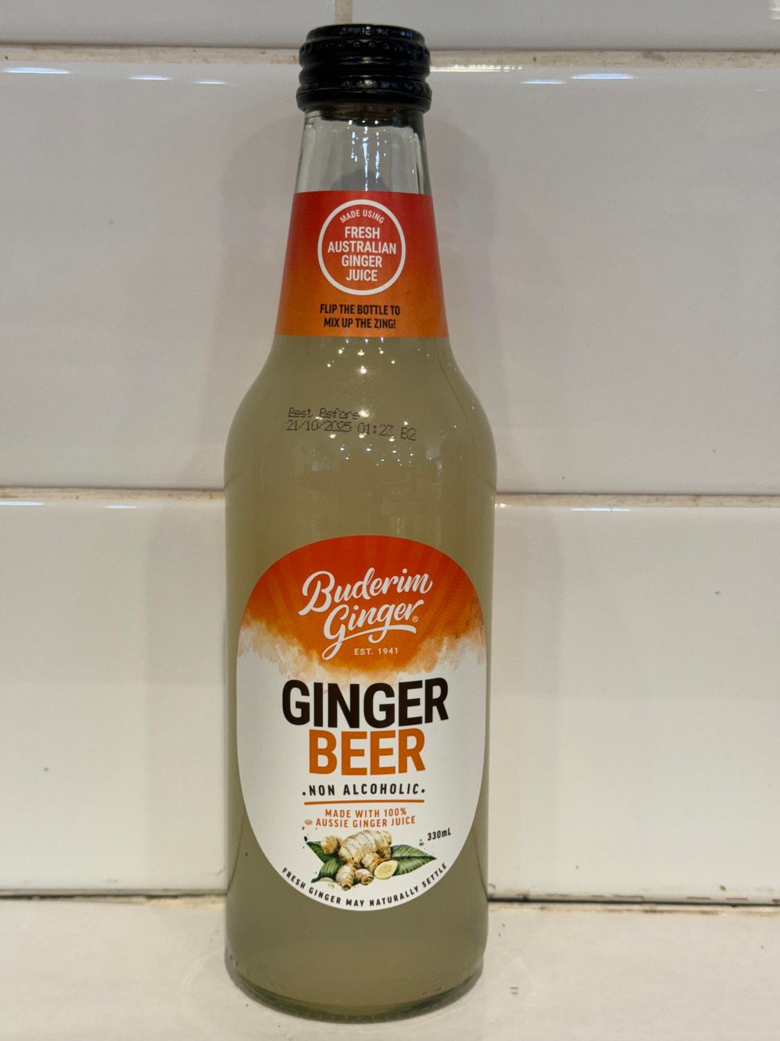 BUDERIM - Ginger Beer 330ml Bottle, Each