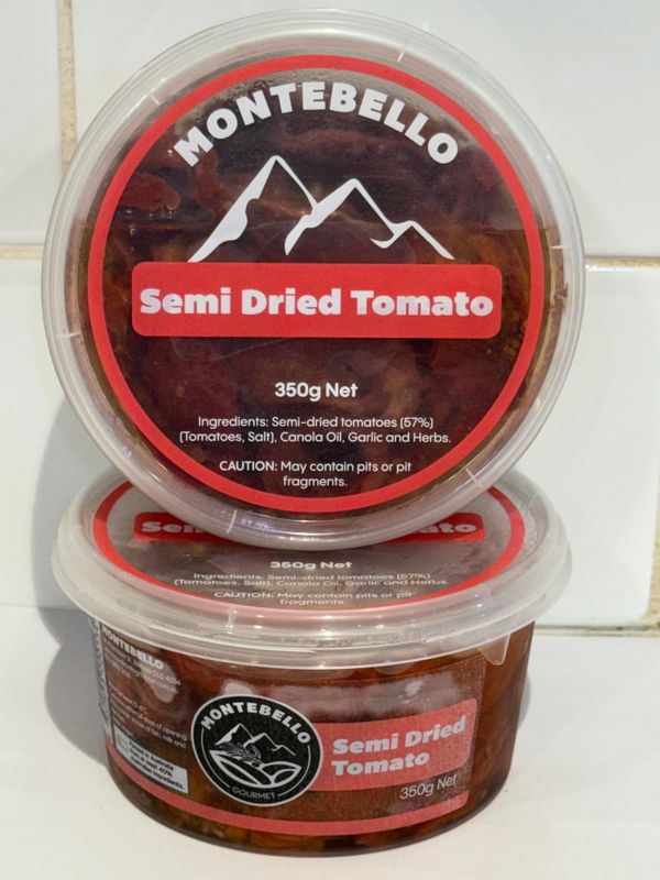 MONTEBELLO - Semi-Dried Tomatoes 350G tub, Each
