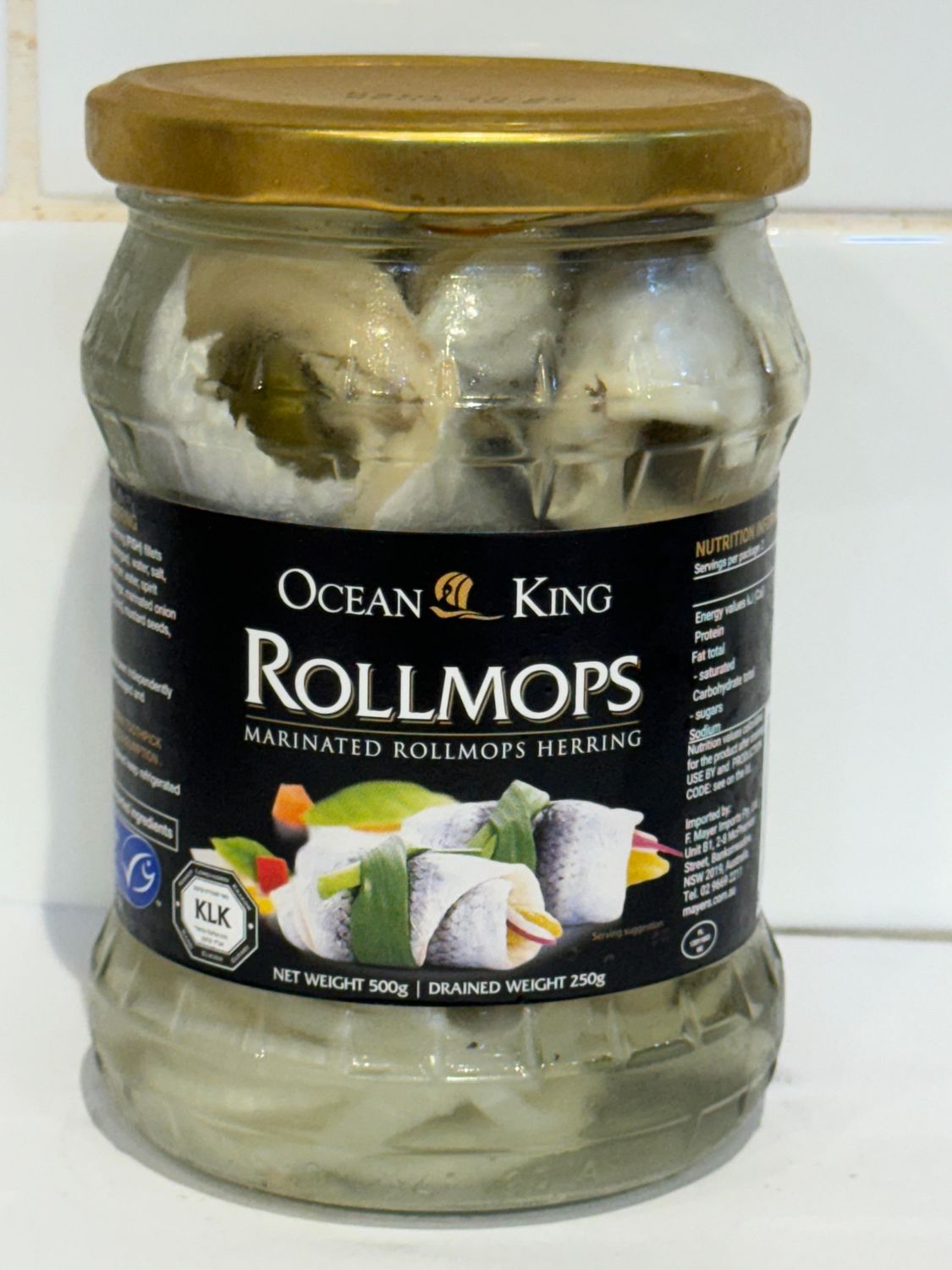 OCEAN KINGS - Rollmops Herring 500g, Each