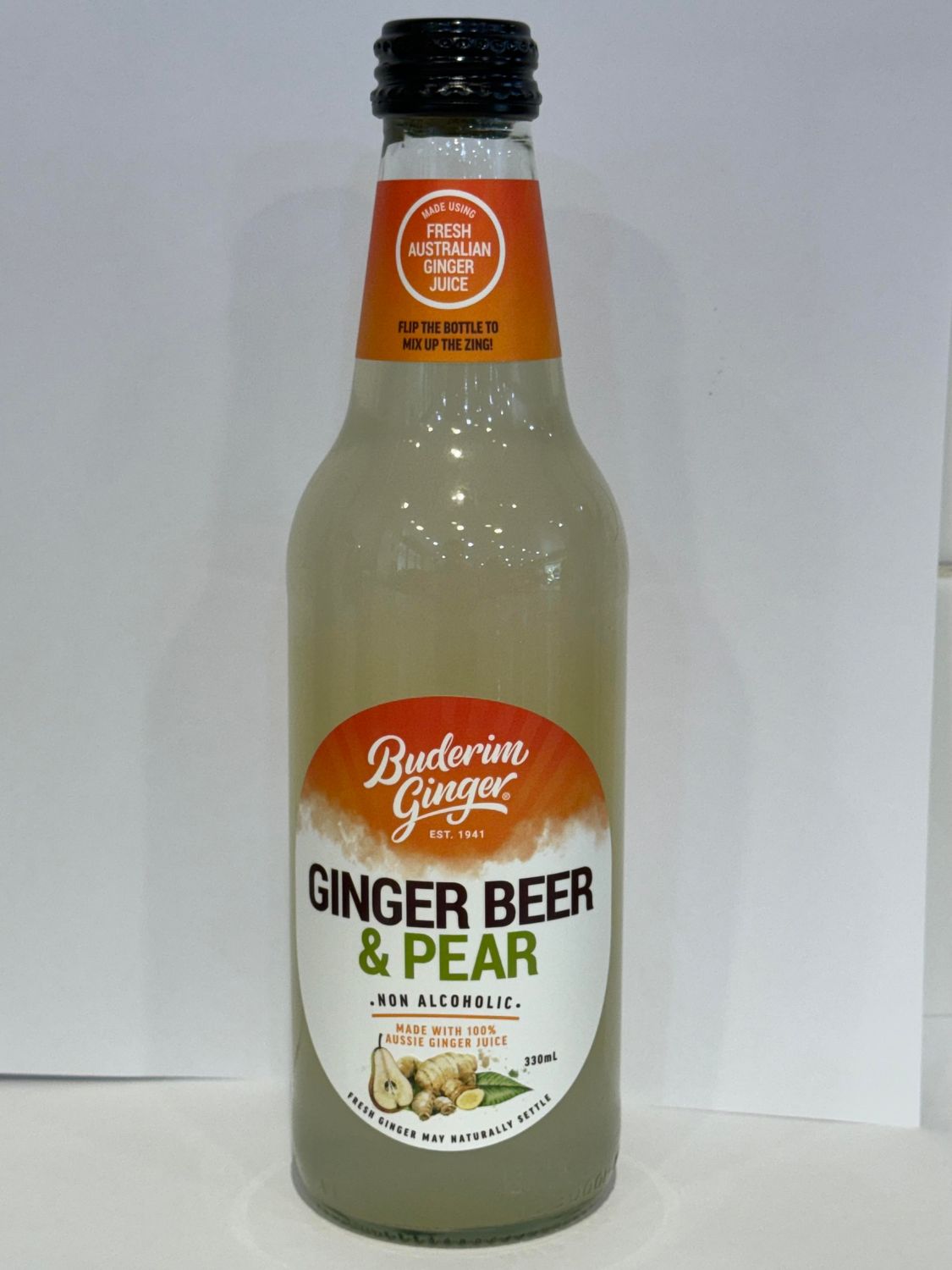 BUDERIM - Ginger Beer n Pear 330ml Bottle, Each