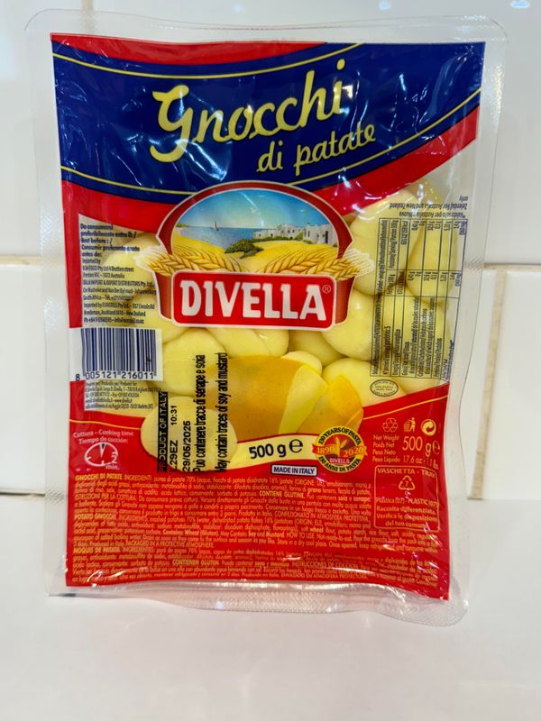 DIVELLA Di Patate Gnocchi 500g Packet
