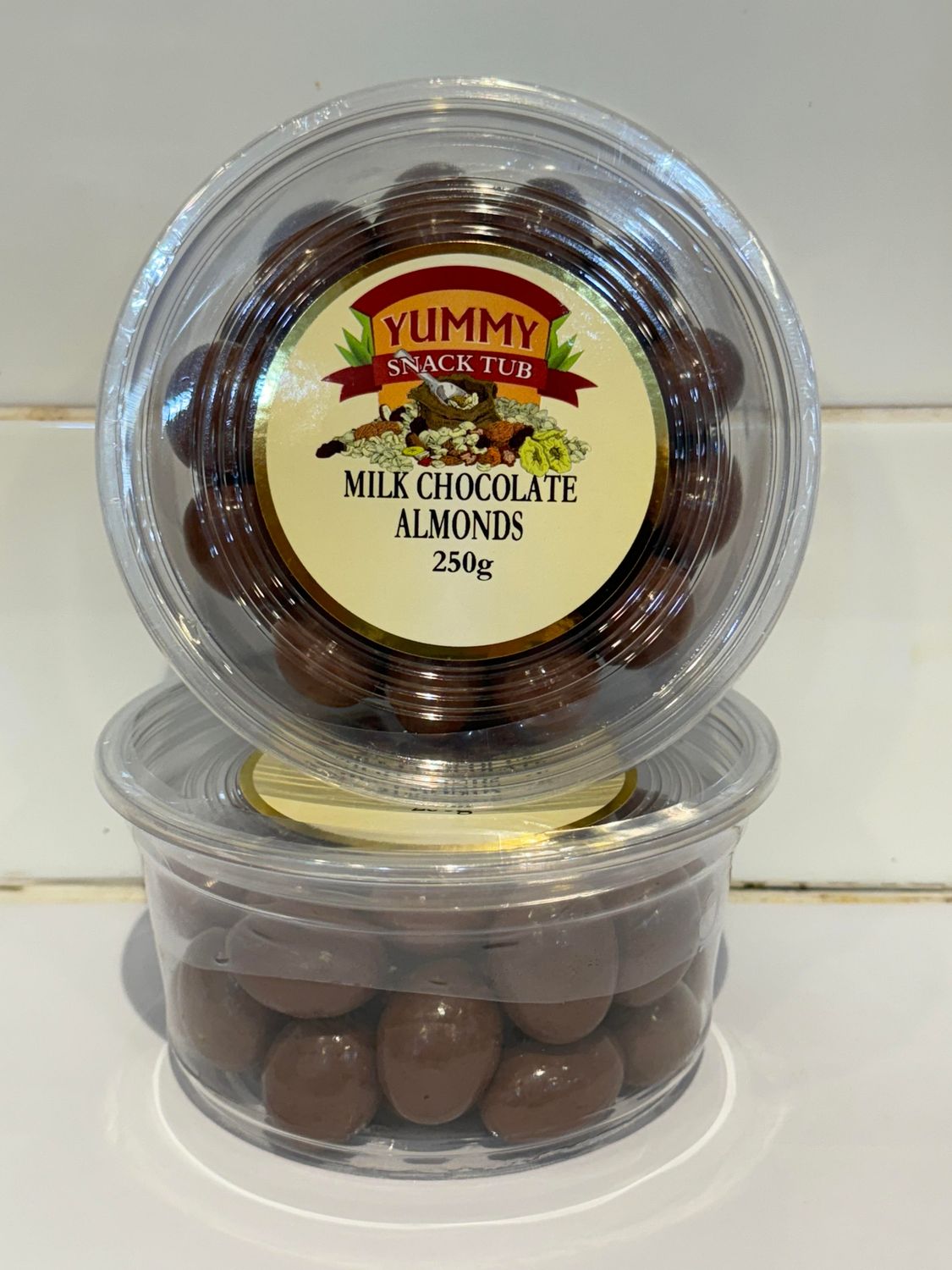 YUMMY SNACKS - 250g Milk Chocolate Almonds, Each