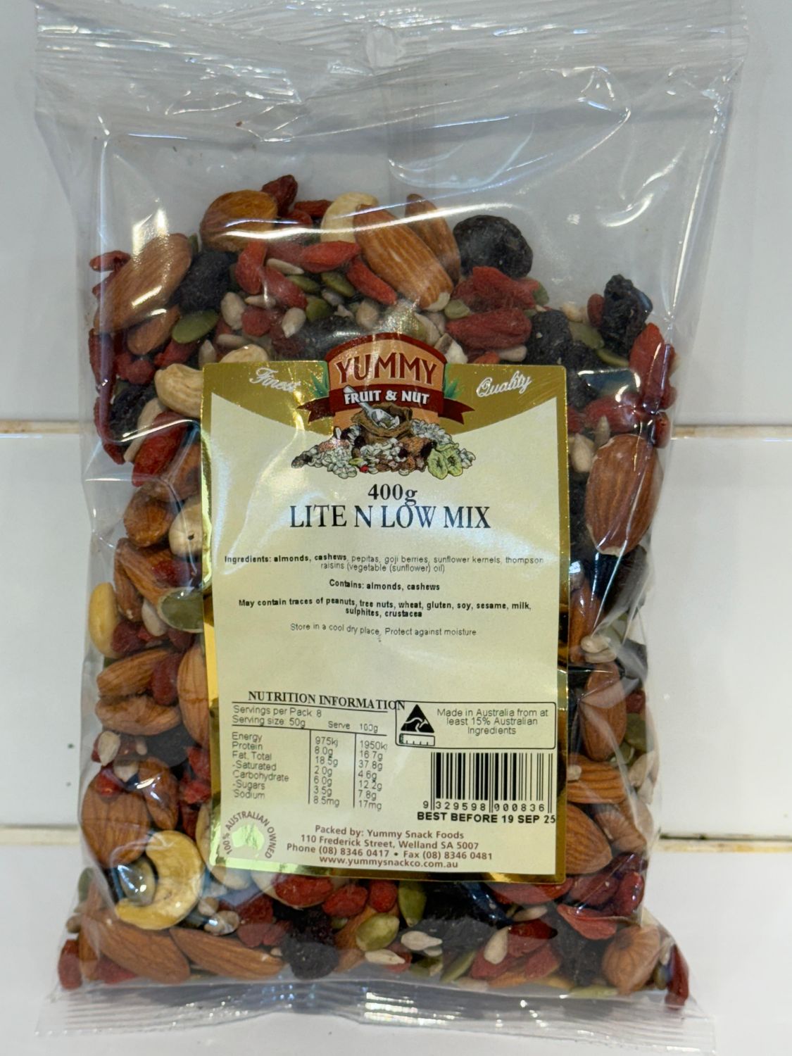 YUMMY SNACKS - 400g Lite N Low Mix, Each