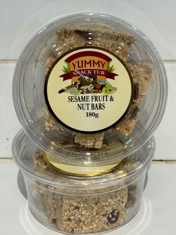 YUMMY SNACKS - 180g Sesame Fruit &amp; Nut Bars, Each