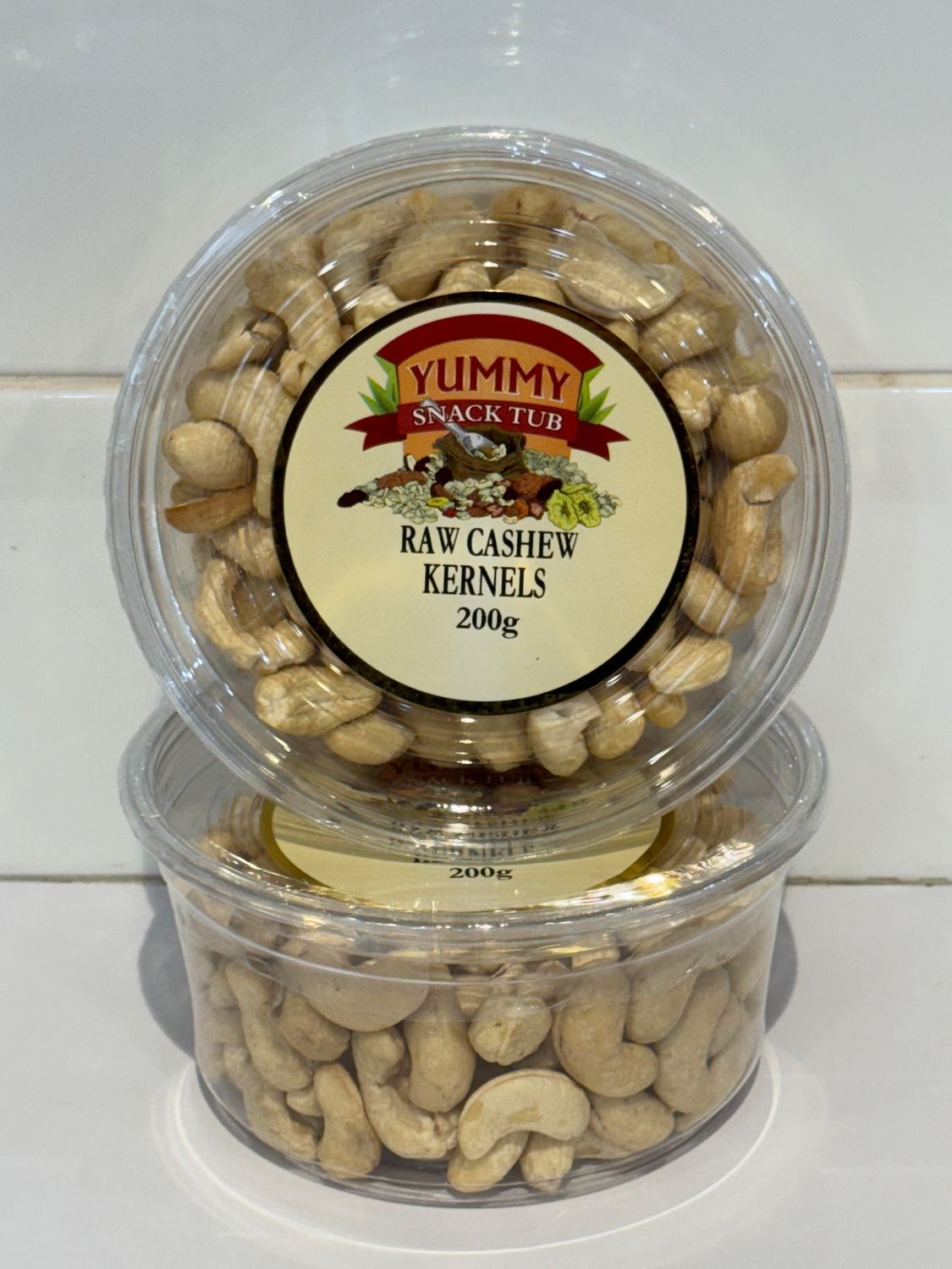 YUMMY SNACKS - 200G Raw Cashew Kernels, Each