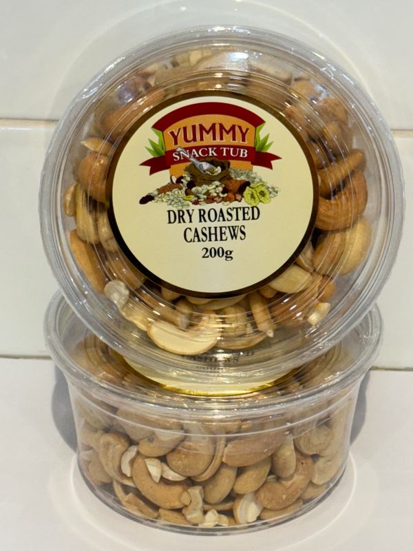 YUMMY SNACKS - 200G Dry Roasted Cashews, Each