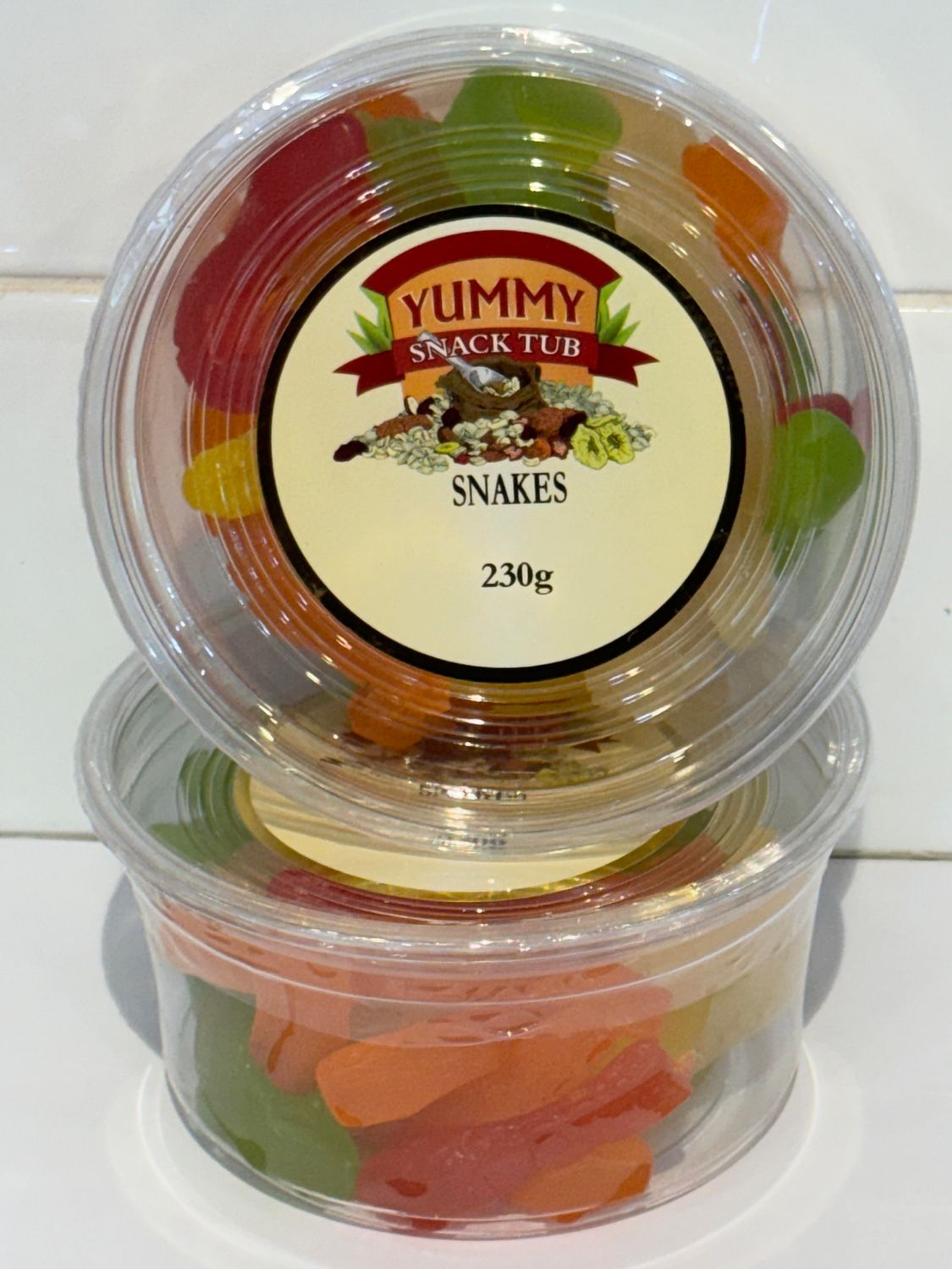 YUMMY SNACKS - 230G Snakes, Each