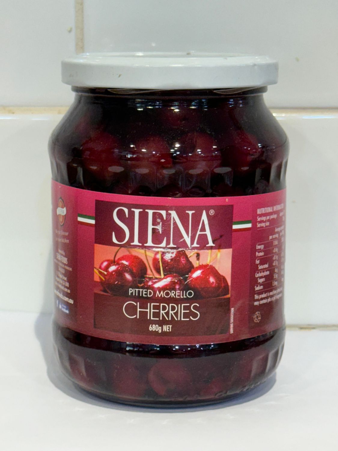 SIENA - Pitted Morello Cherries 600G, Each