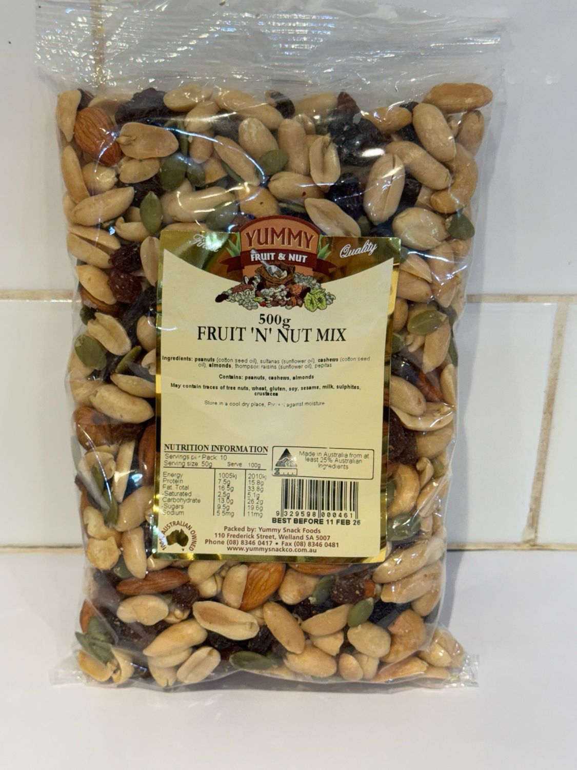 YUMMY SNACKS - 500g Fruit N Nut Mix