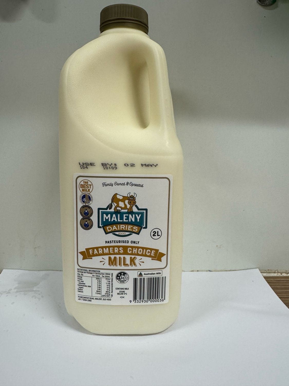 Maleny Dairies - 2L Farmers Choice, Each