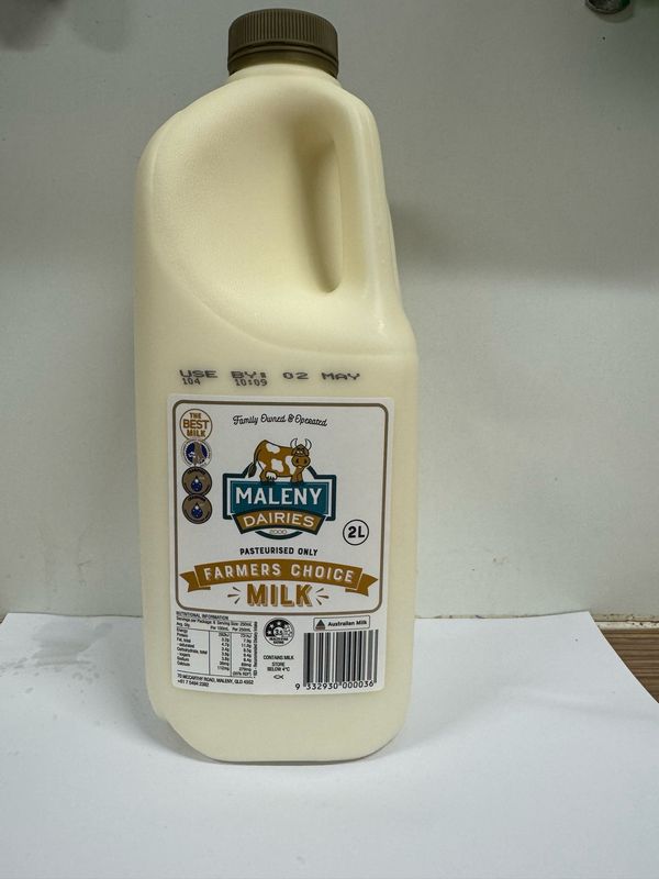 Maleny Dairies - 2L Farmers Choice, Each