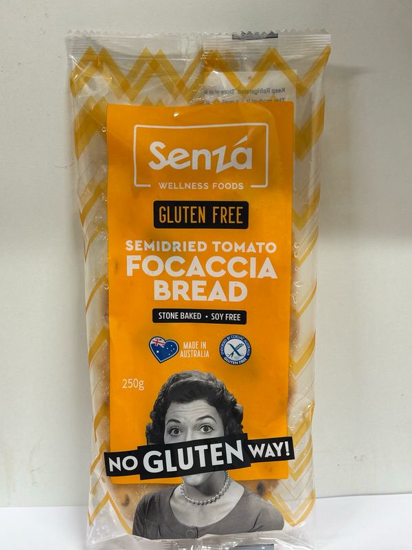 SENZA - Gluten Free Semi Dried Tomato Focaccia Bread