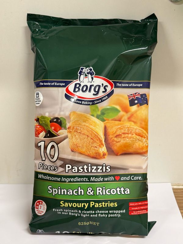 BORG’S - Spinach &amp; Ricotta Savoury Pastries, Each