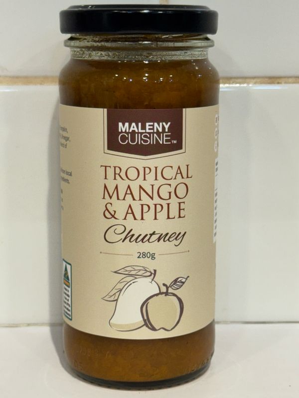 MALENY CUISINE Tropical Mango &amp; Apple Chutney 280g