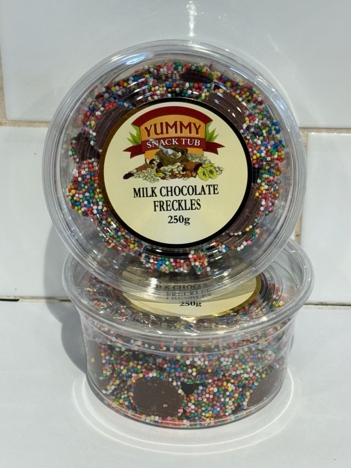 YUMMY SNACKS - Milk Chocolate Freckles, 250G, Each
