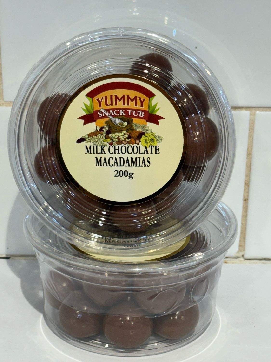YUMMY SNACKS - Milk Chocolate Macadamias, 200G, Each
