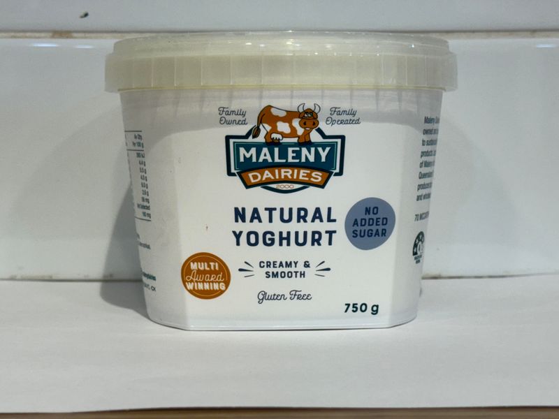 MALENY DAIRIES - Natural Yoghurt 750g tub, Each
