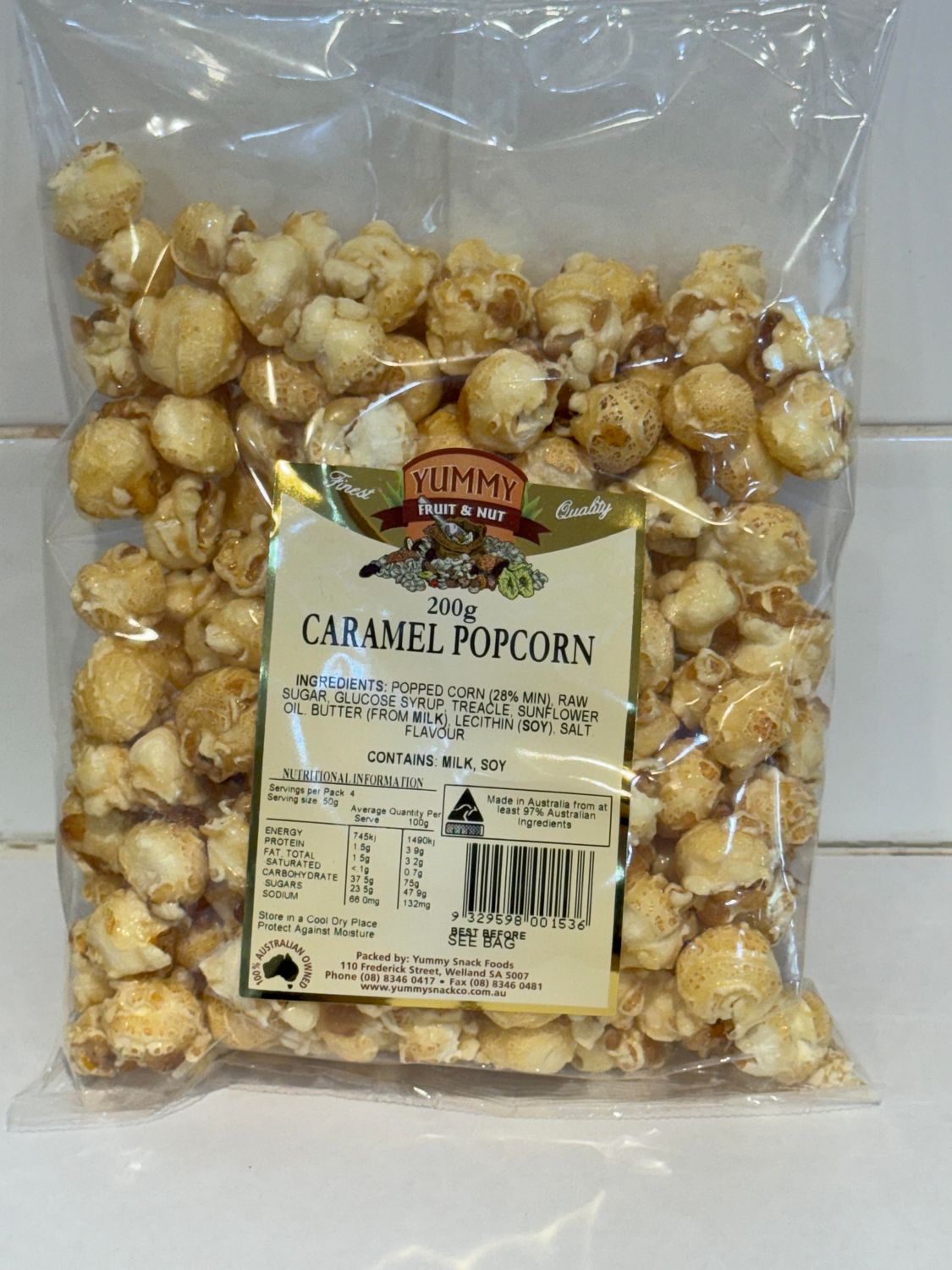 YUMMY SNACKS - 200G Caramel Popcorn