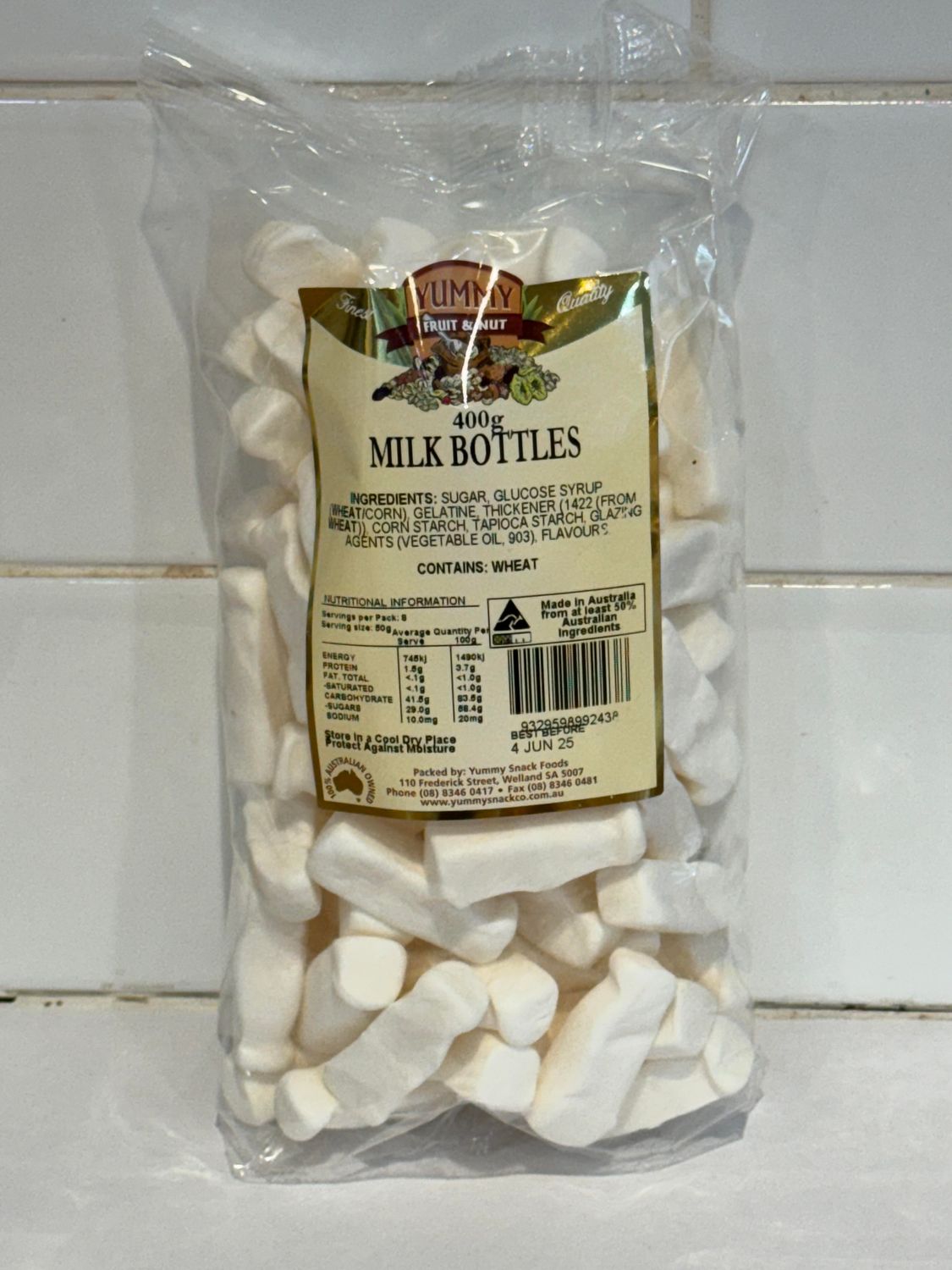 YUMMY SNACKS - 400G Milk Bottles