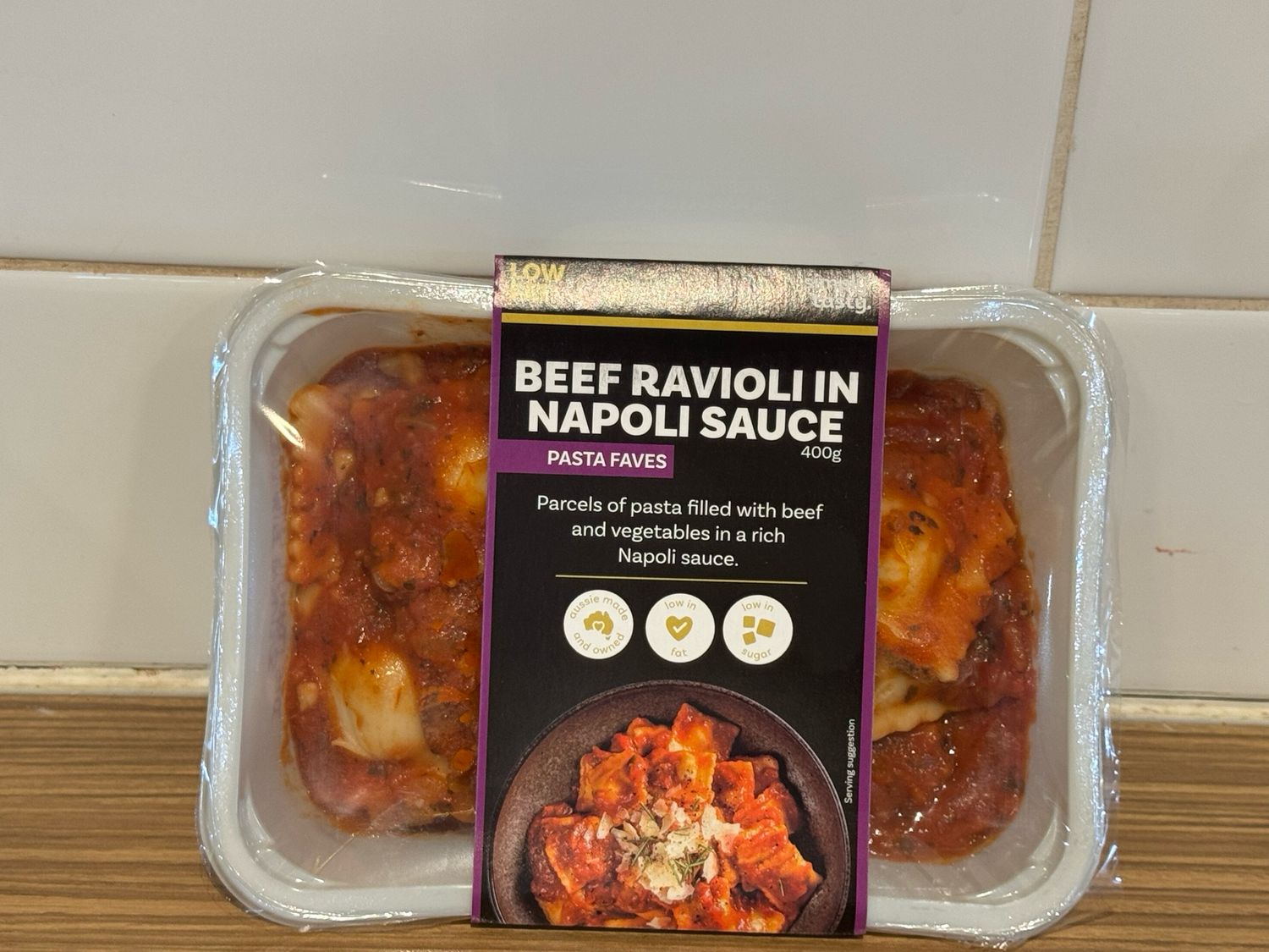 HEAT &amp; EAT - Beef Ravioli In Napoli Sauce Each