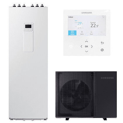 Samsung Heat Pump SET-Mono HT R290 5kW | 230V | 1Ph w. ClimateHub 200L incl. remote control