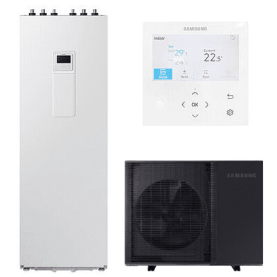 Samsung Wärmepumpen Komplettsystem für Neubau und Sanierung-
ClimateHub Mono HT R290 5kW | 230V | 1Ph (Heizen/Kühlen)