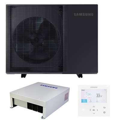 Samsung Wärmepumpen SET Komplettsystem für Neubau und Sanierung,
-Eco Mono-HT R290 5kW | 230V | 1Ph m. (Heizen/Kühlen)