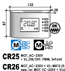 HIGH LEVEL CONTROLLER CR 26- MICROPROCESSOR, for Fan coil applications