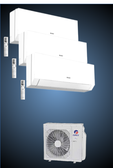 GREE-Multi-Split CLIVIA Set  3 x 2,5 kW + Outdoor Unit