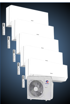 GREE-Multi-Split CLIVIA Set  5 x 2,5 kW + Outdoor Unit