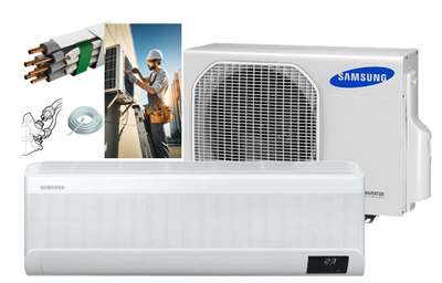 Montage/Geräte Package: Samsung Wind-Free Exklusiv Klimaanlage (Luft-Luft Wärmepumpe) Mono-Split Set - Kühlen/ Heizen 1.60~6.70/ 1.30~8.00 kW- inkl. Standardmontage